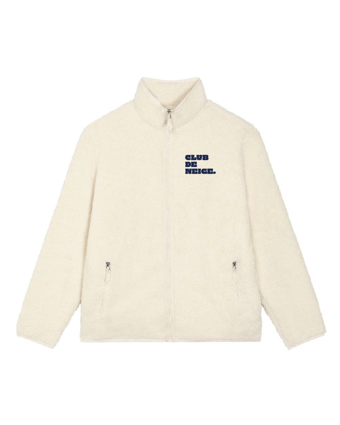 Club de neige. unisex sherpa zip thru