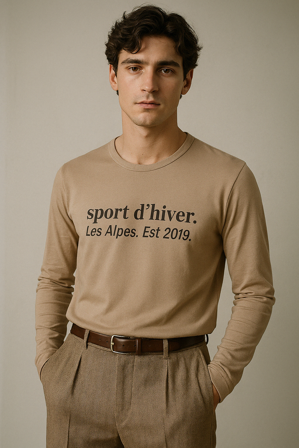 Sport d'hiver. Made in Portugal (EU) long sleeve t-shirt