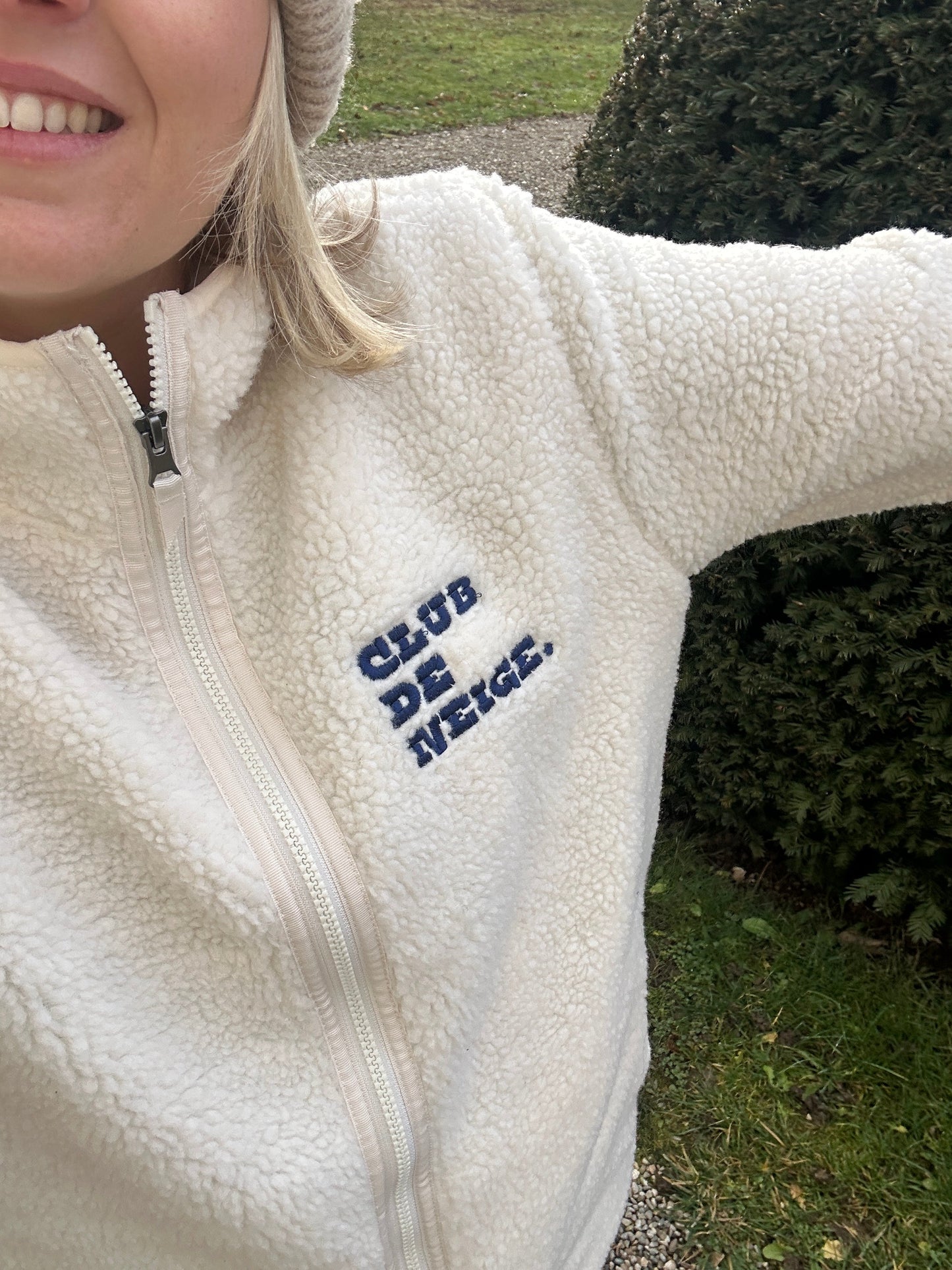 Club de neige. unisex sherpa zip thru - Les Petits Basics