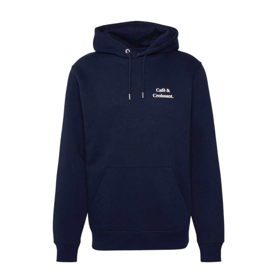Cafe croissant. embroidered unisex hoodie