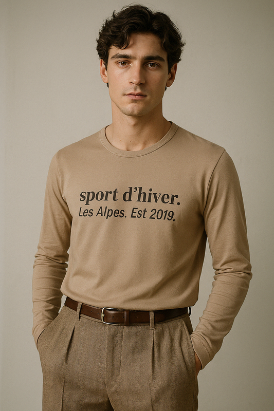 Sport d'hiver. Made in Portugal (EU) long sleeve t-shirt