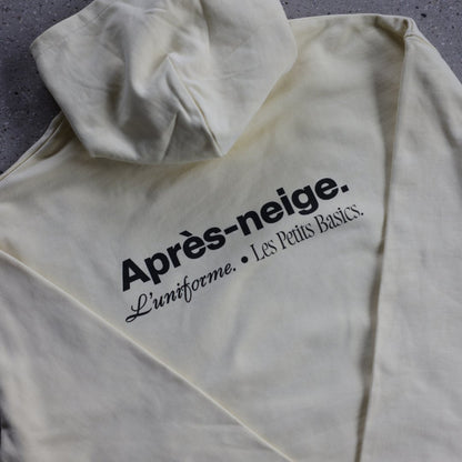 Après - neige. unisex dry hand feel pastel yellow hoodie - Les Petits Basics