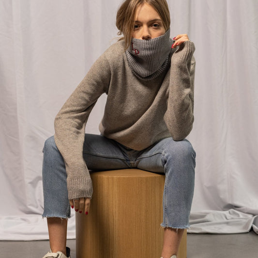 Café. Eau. Lait. merino wool jumper - Les Petits Basics