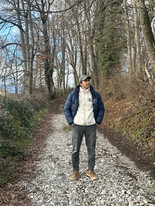 Club de neige. unisex sherpa zip thru - Les Petits Basics