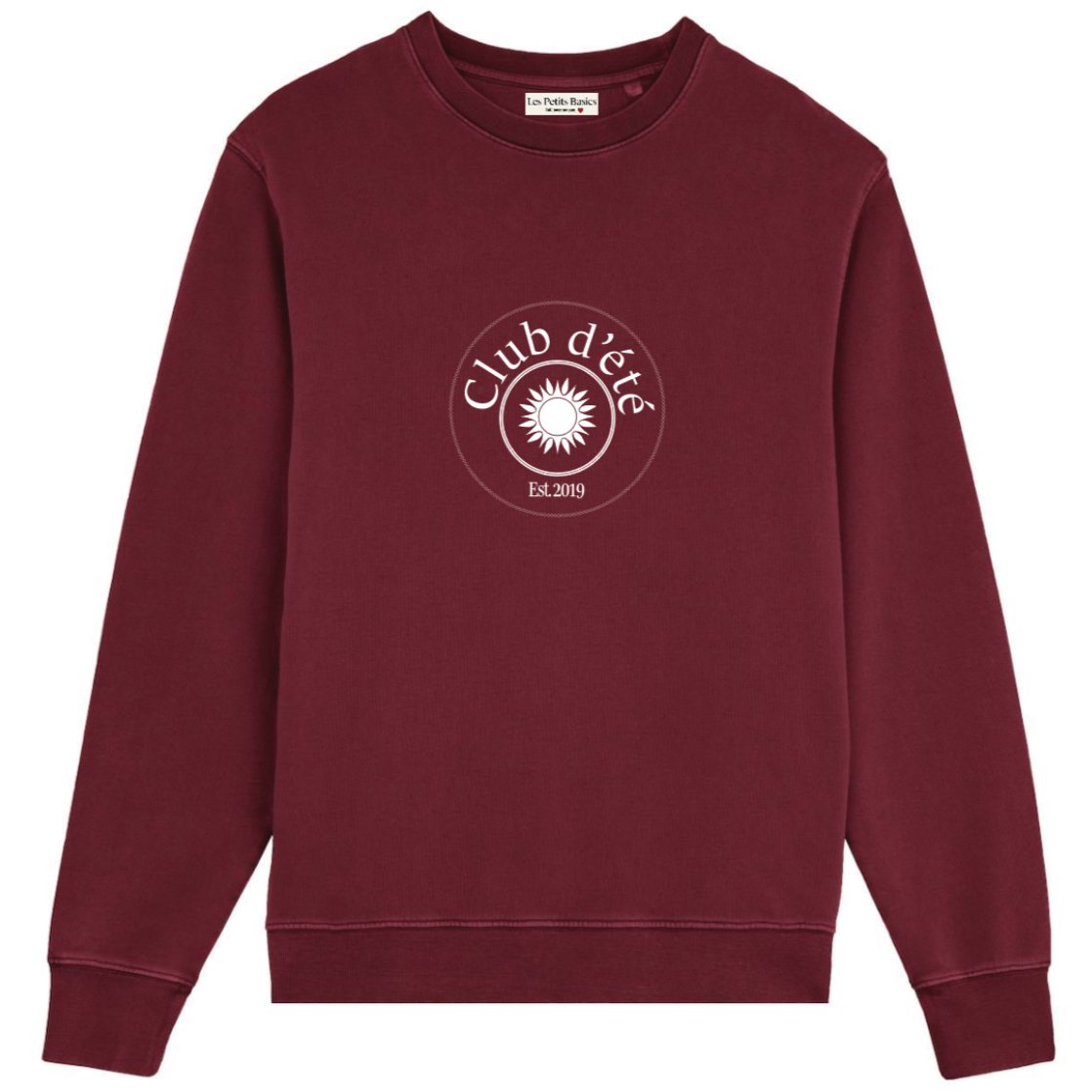 Club d'été unisex mid - light crewneck sweater - Les Petits Basics