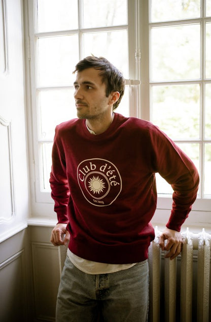Club d'été unisex mid - light crewneck sweater - Les Petits Basics