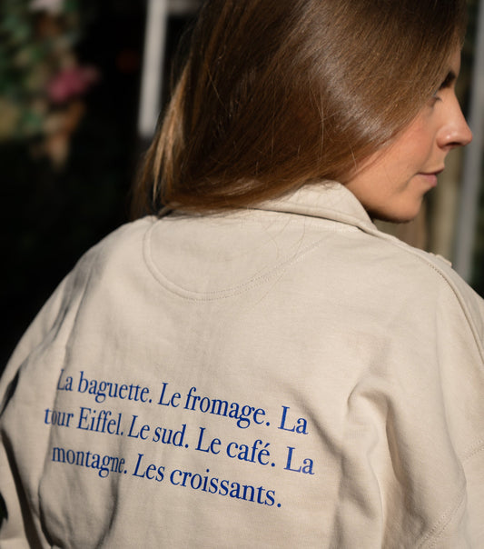 L'art français. unisex quarter zip sweater - Les Petits Basics