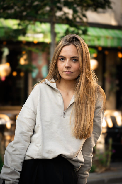 L'art français. unisex quarter zip sweater - Les Petits Basics