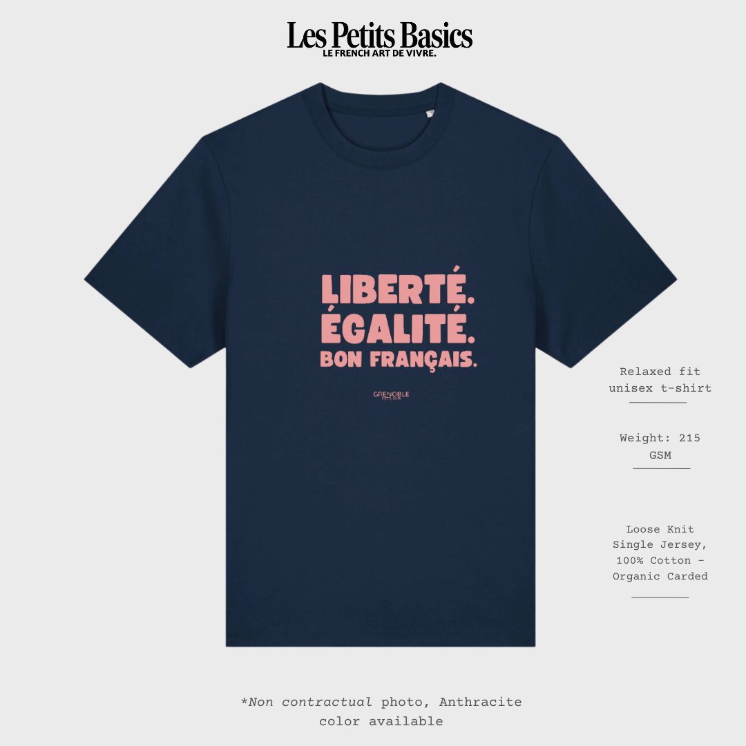 Liberté. Egalité. Bon français. heavy cotton unisex t-shirt - Les Petits Basics