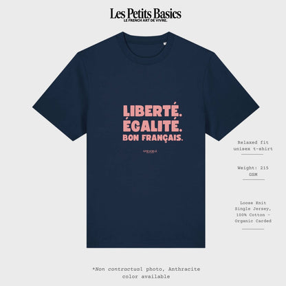 Liberté. Egalité. Bon français. heavy cotton unisex t-shirt - Les Petits Basics