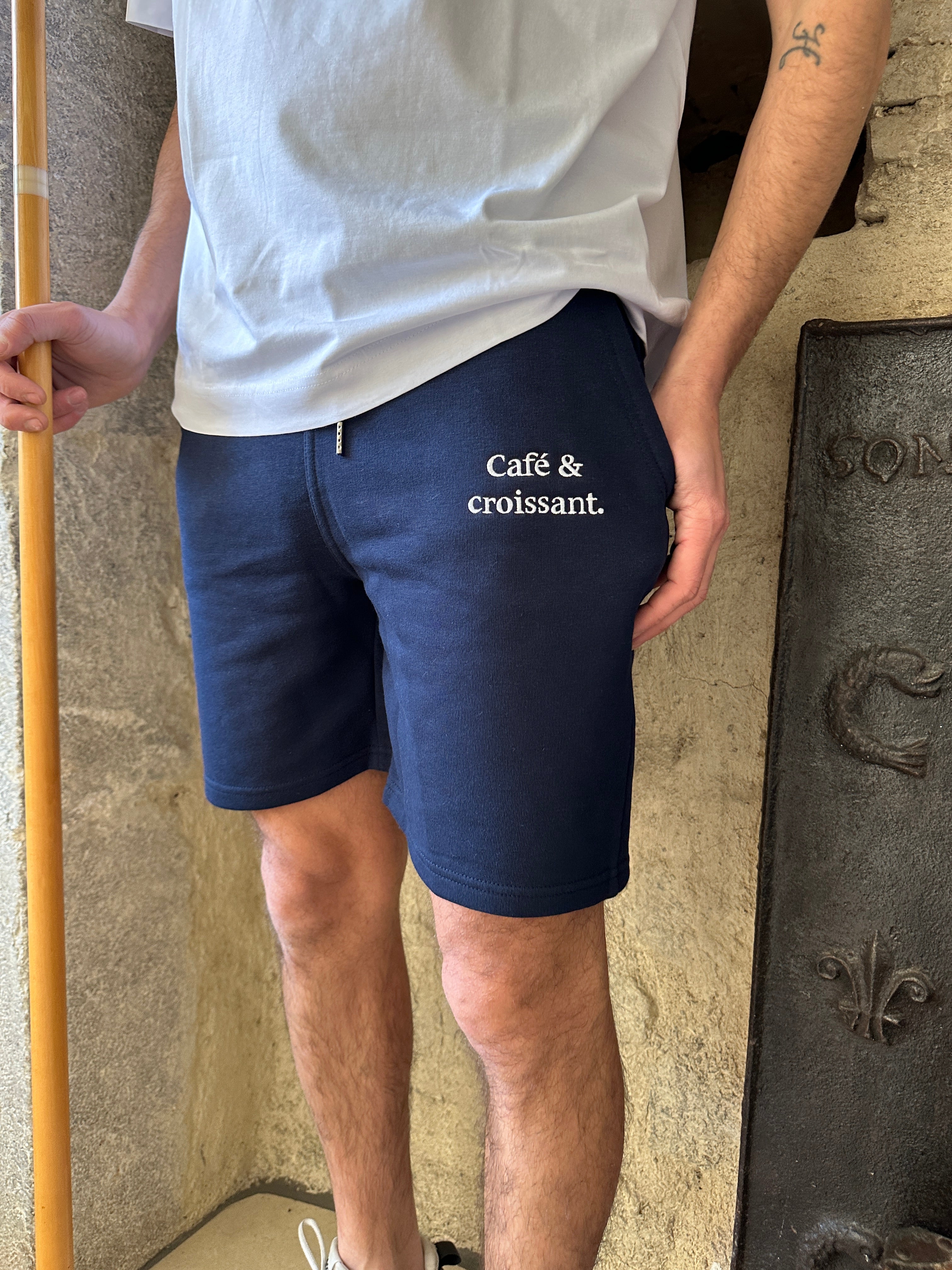 Café & Croissant. unisex shorts [Color options available] - Les Petits Basics