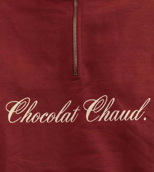 Chocolat chaud. unisex quarter zip sweater - Les Petits Basics