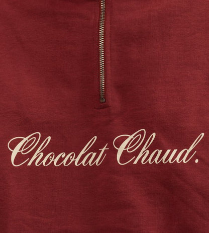 Chocolat chaud. unisex quarter zip sweater - Les Petits Basics