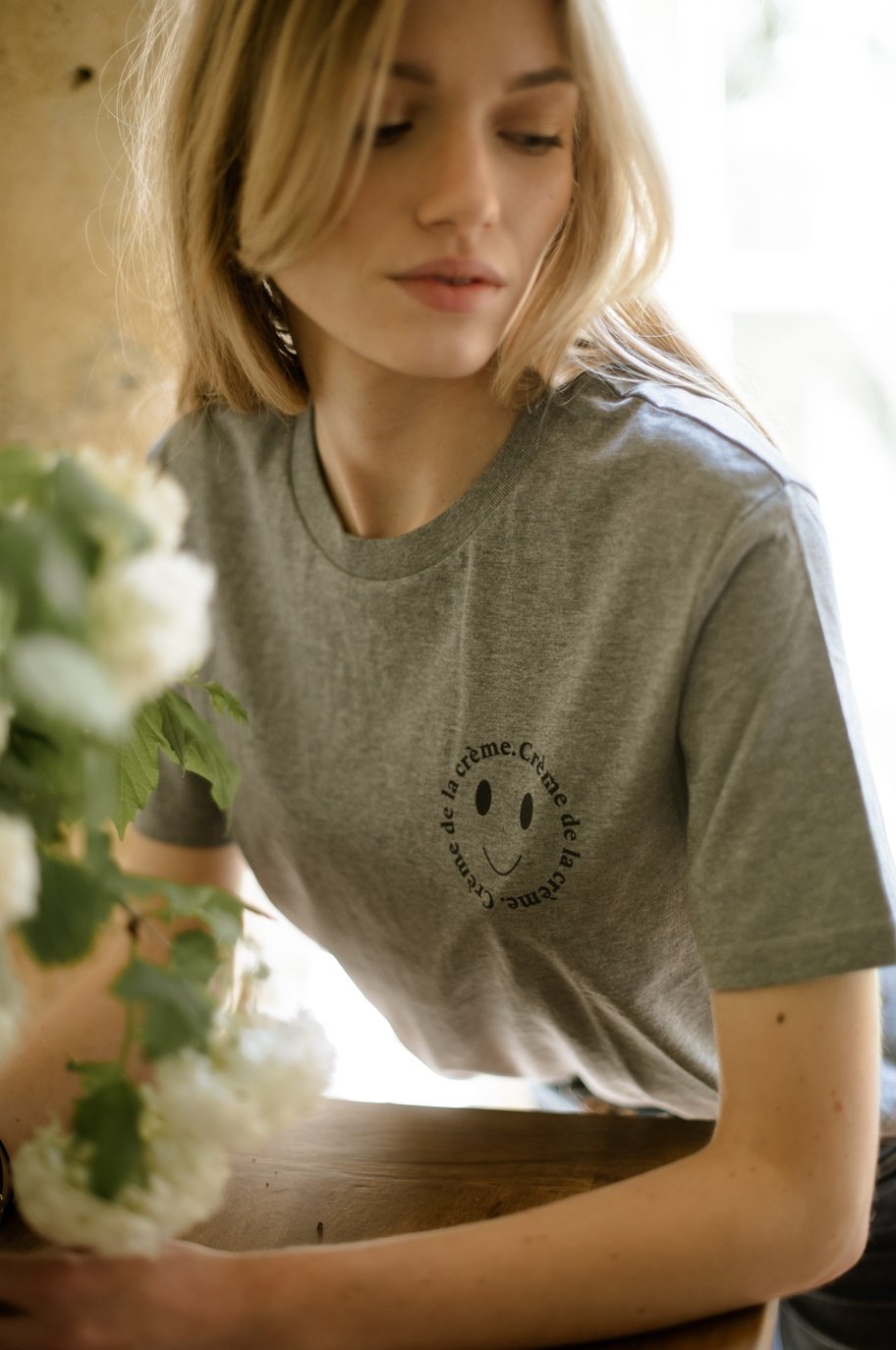 Crème de la crème☺️ printed cotton T-shirt - Les Petits Basics