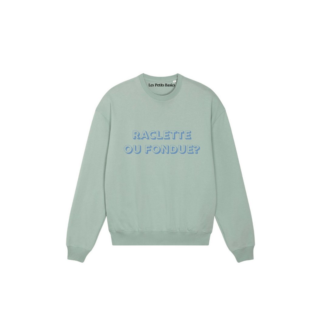 Fondue ou raclette? unisex boxy sweater - Les Petits Basics