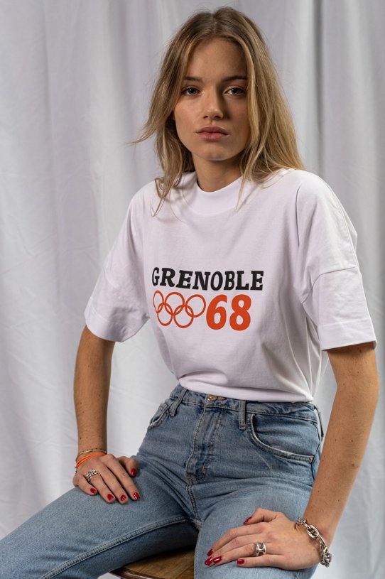 Grenoble 68. oversized unisex cotton t-shirt - Les Petits Basics