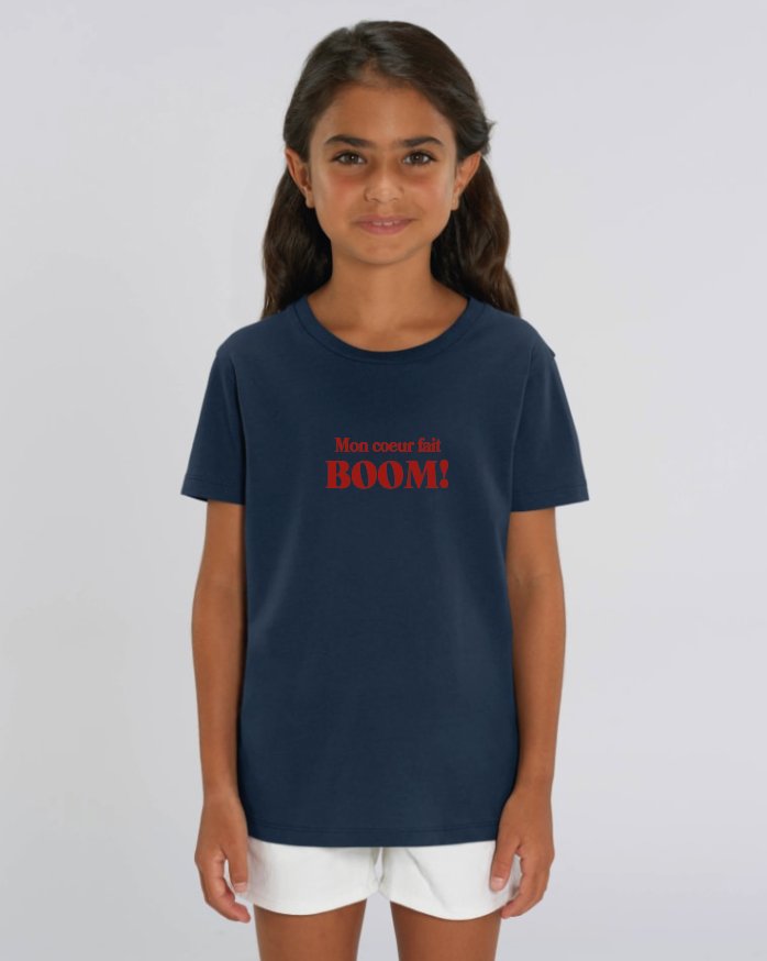 Kids cotton t-shirt Mon coeur. - Les Petits Basics