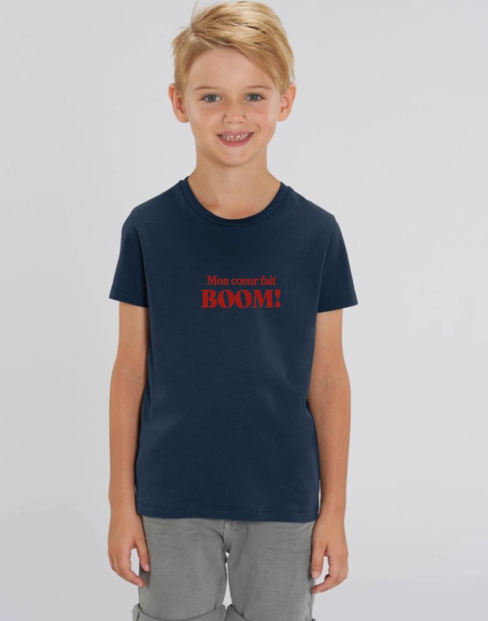 Kids cotton t-shirt Mon coeur. - Les Petits Basics