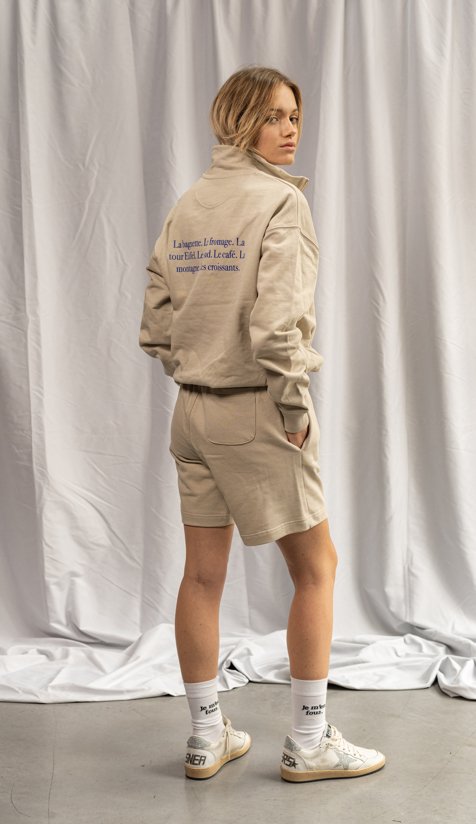 L'art français. unisex quarter zip sweater - Les Petits Basics