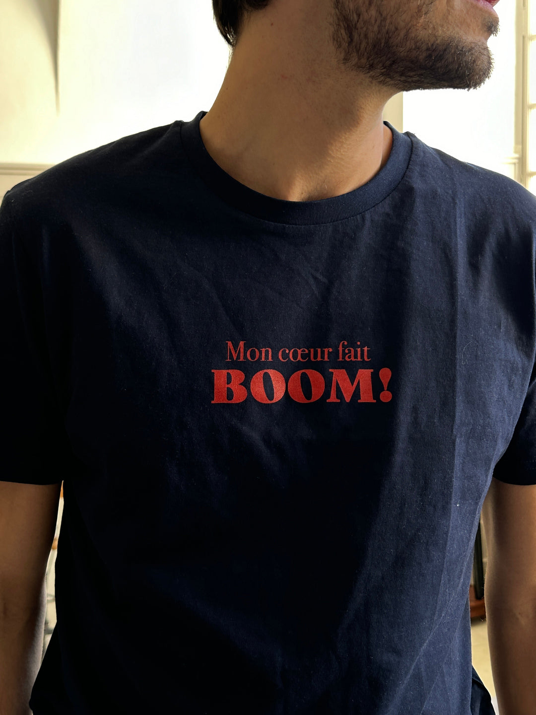 Mon coeur fait BOOM! unisex cotton t-shirt [Color options available] - Les Petits Basics