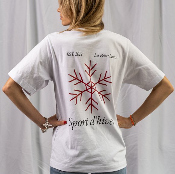 Sport d'hiver. heavy cotton unisex t-shirt - Les Petits Basics